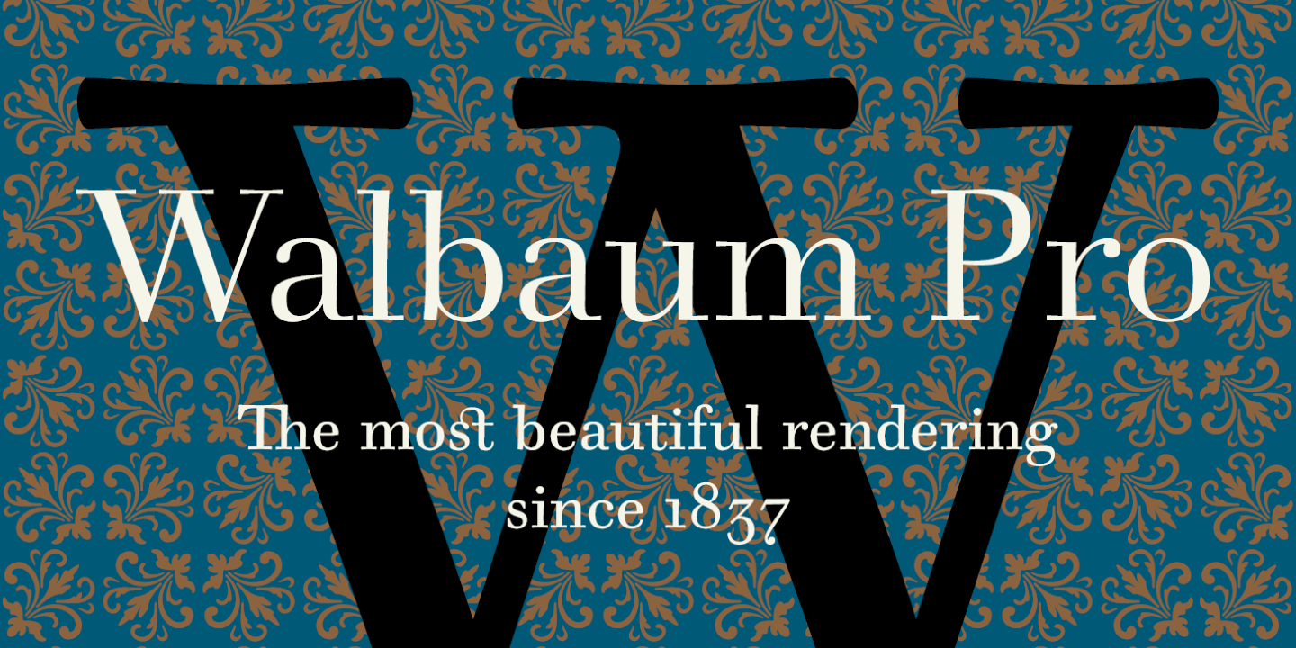 Walbaum 2010 Pro Font preview